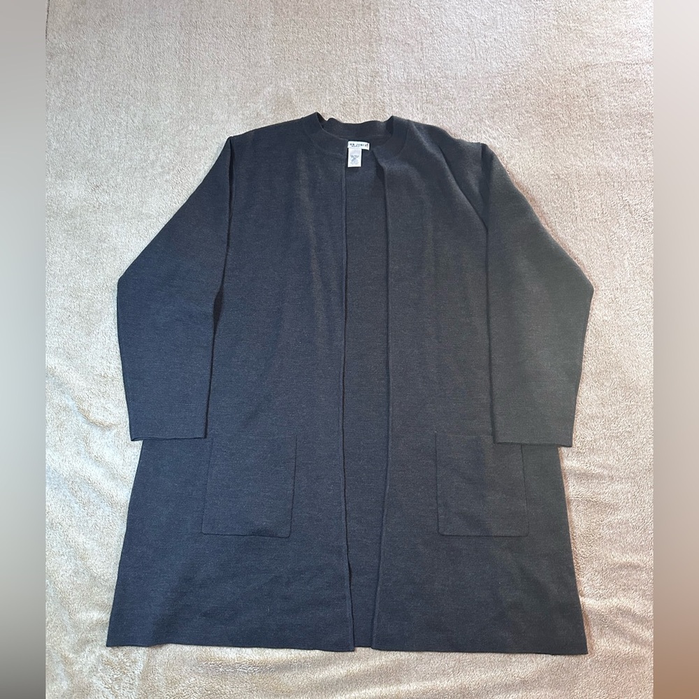 Jillian Jones wool 3X grey cardigan